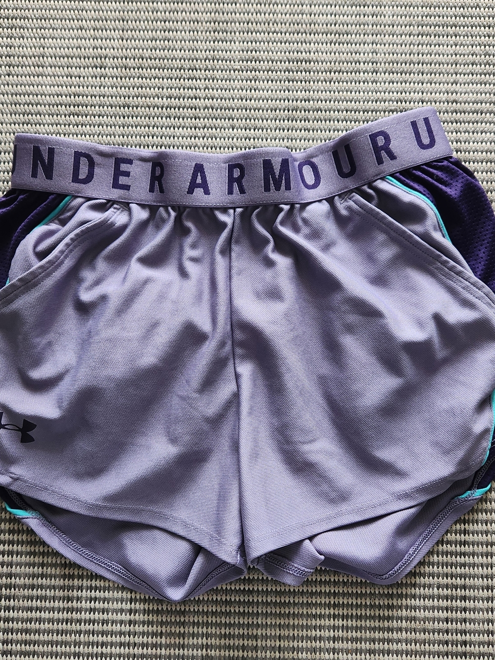 Under Armour Play Up 3.0 Shorts Womens Small Light Purple Dark Purple Athletic 3